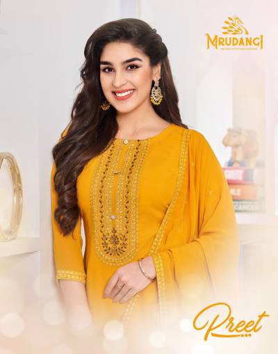 Preet 2001 Series By Mrudangi Embroidery Casual Wear Salwar Kameez